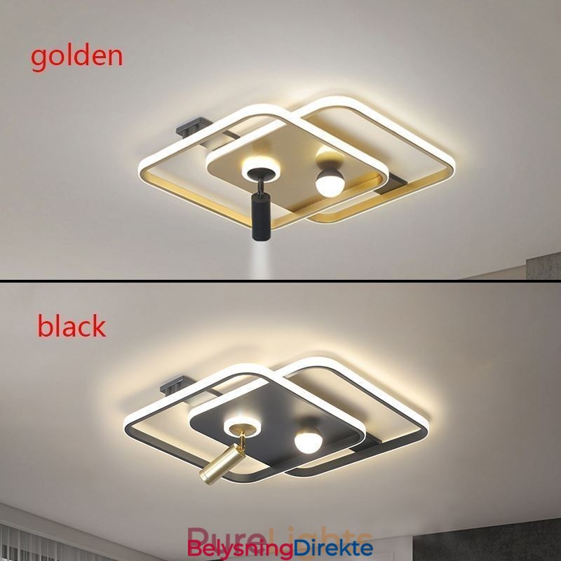 Firkantet, Innfelt Akryl Taklampe Spotlight