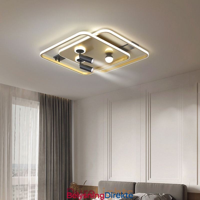 Firkantet, Innfelt Akryl Taklampe Spotlight