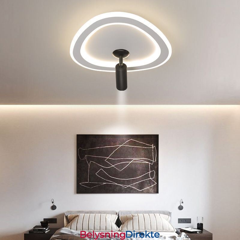 Taklampe I Akryl, Trekantet, Innfelt Spotlight