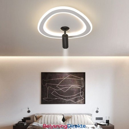 Taklampe I Akryl, Trekantet, Innfelt Spotlight