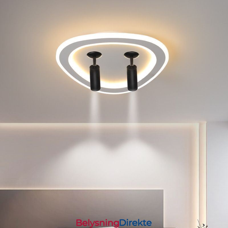 Taklampe I Akryl, Trekantet, Innfelt Spotlight