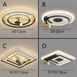 Geometrisk Innfelt Akryl Taklampe Spotlight