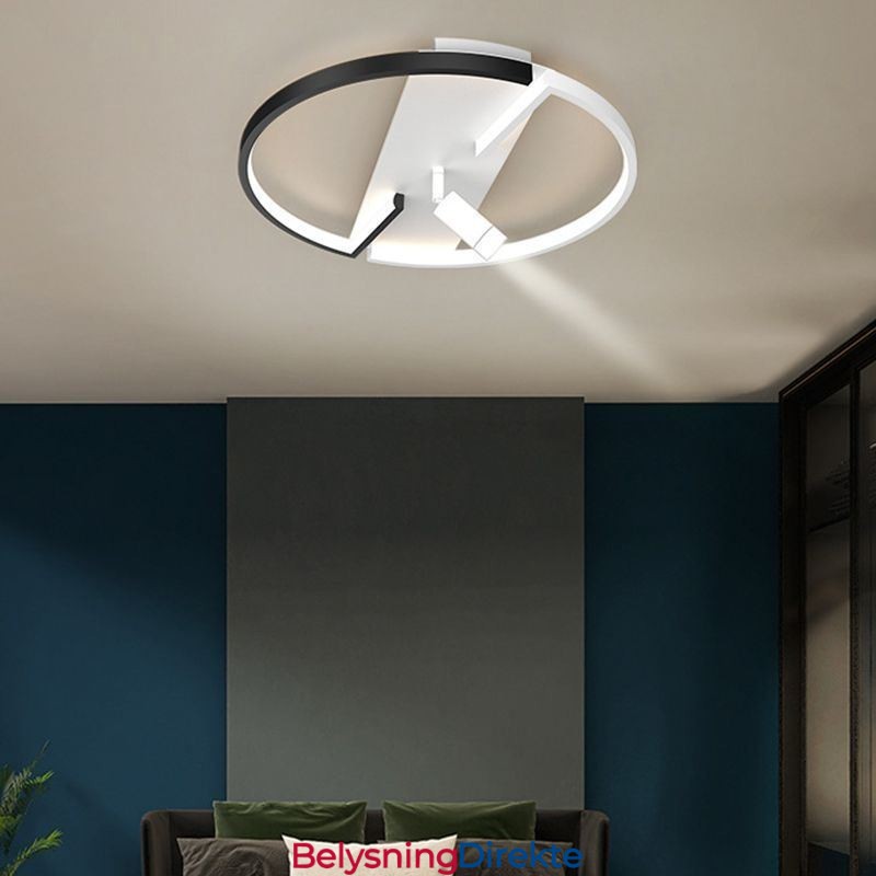 Taklampe I Svart Og Hvit Akrylbelysningsspotlight