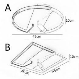 Taklampe I Svart Og Hvit Akrylbelysningsspotlight