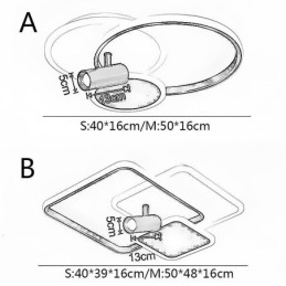Kreativ Taklampe I Akryl Med Spotlight Og Innfelt Tak