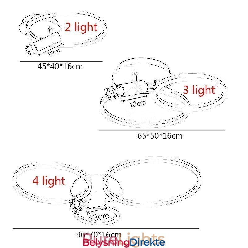 Taklampe Med Børstet Gullfarget Halo-Ringbelysning Spotlight