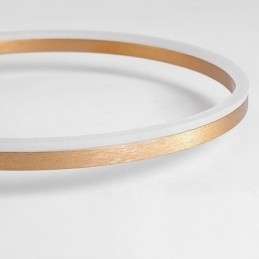 Taklampe Med Børstet Gullfarget Halo-Ringbelysning Spotlight