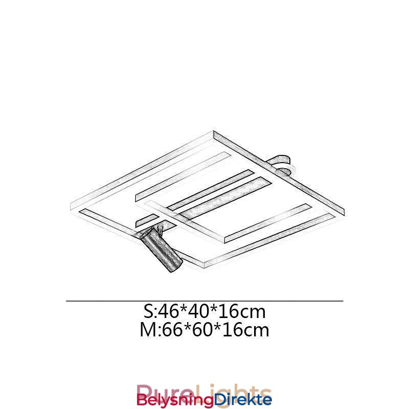 Minimalistisk Akryl Taklampe I Innfelt Form