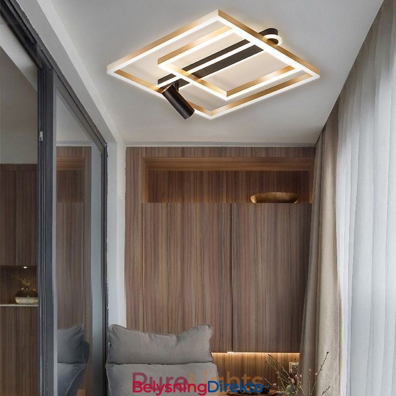 Minimalistisk Akryl Taklampe I Innfelt Form