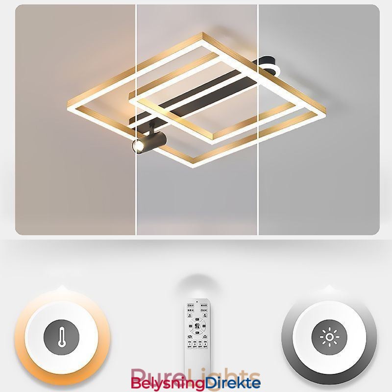 Minimalistisk Akryl Taklampe I Innfelt Form