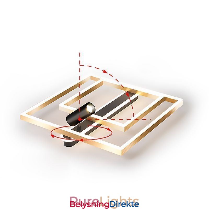 Minimalistisk Akryl Taklampe I Innfelt Form