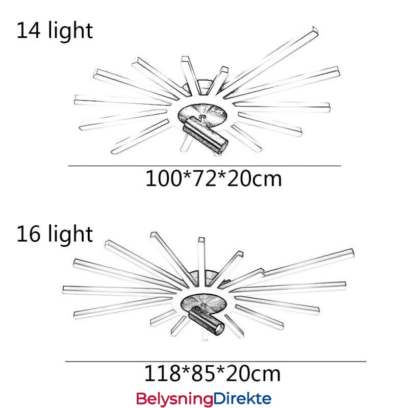 Innfelt Akryl Uregelmessig Lineær Lampespotlight