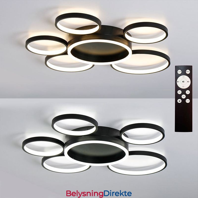 6-Ringers Akryl Innfelt Moderne Taklampe