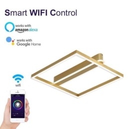 Akryl Firkantet Innfelt Taklampe