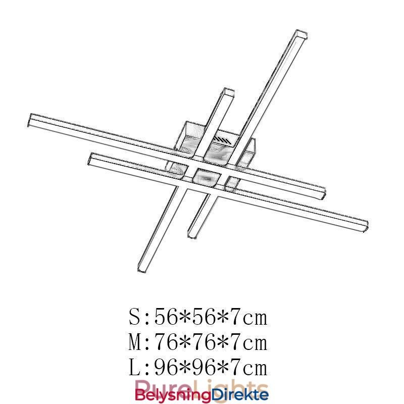 Lineær, Innfelt Taklampe Enkel Akrylbelysning