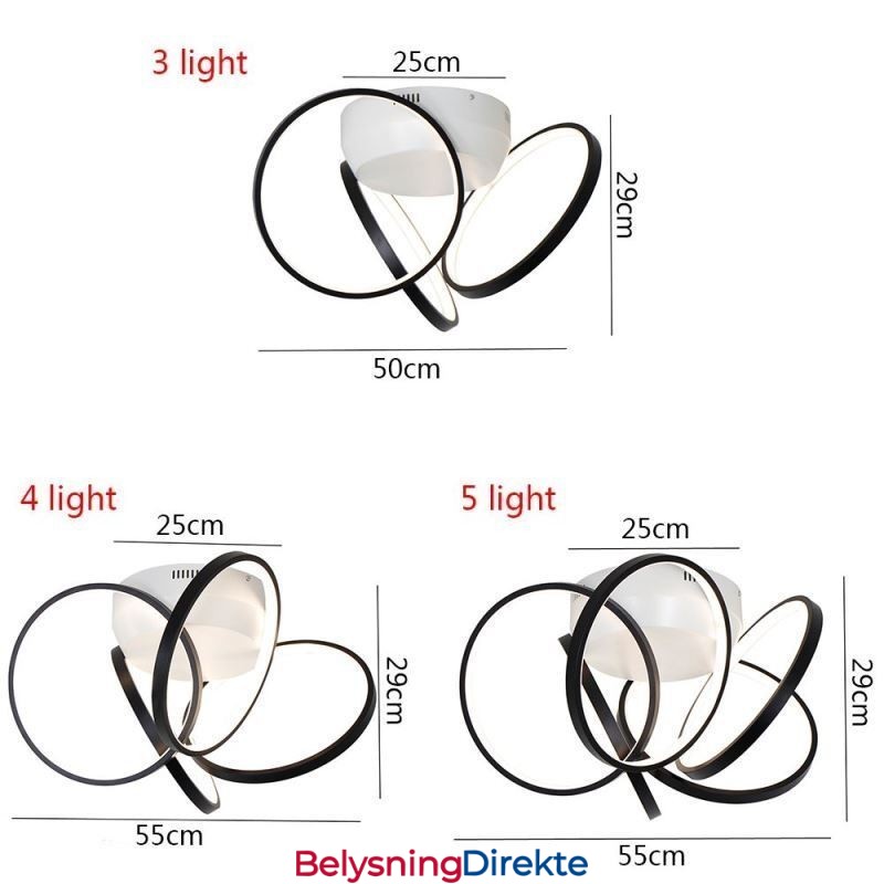 Akryl Halo Ring Innfelt Taklampe