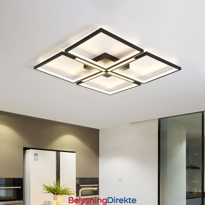 Firkantet, Innfelt Taklampe I Akryl, Dekorativ Lampe