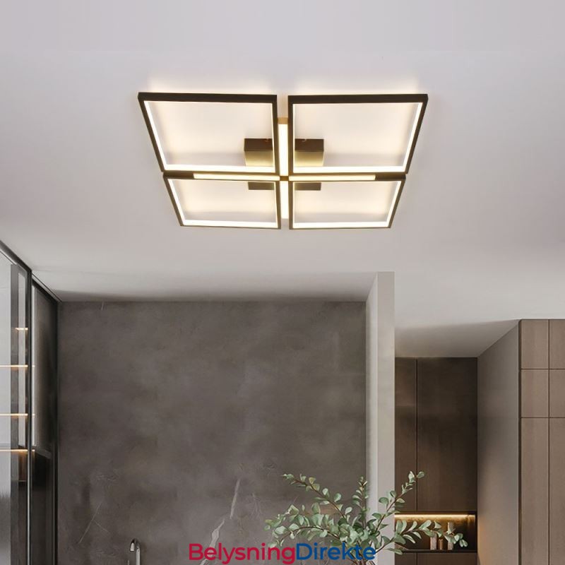 Firkantet, Innfelt Taklampe I Akryl, Dekorativ Lampe