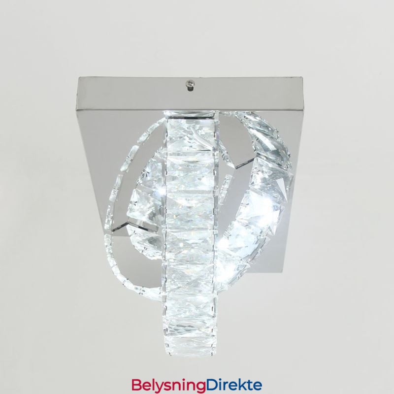 Krystall Taklampe Med Halv Ringformet Innfelling