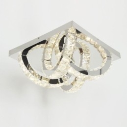 Krystall Taklampe Med Halv Ringformet Innfelling