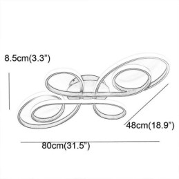 Moderne Kinesisk Knute Innfelt Taklampe