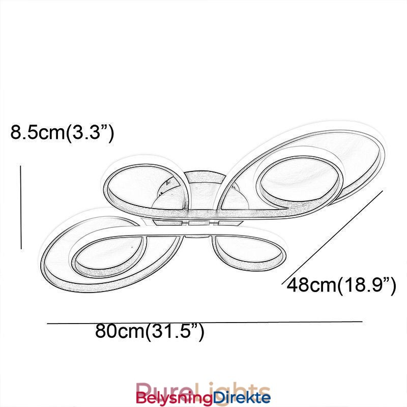 Moderne Kinesisk Knute Innfelt Taklampe