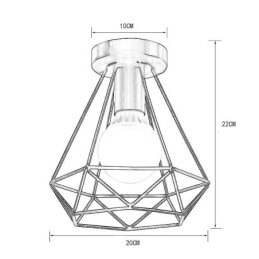 Diamantformet Innfelt Taklampe