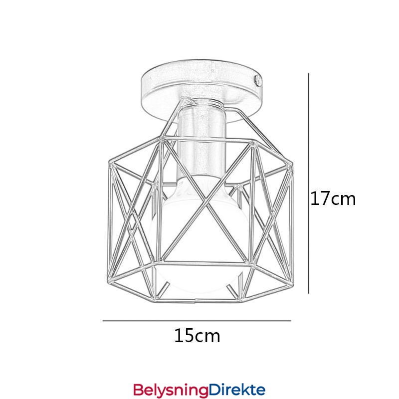 Metallbur Innfelt Taklampe