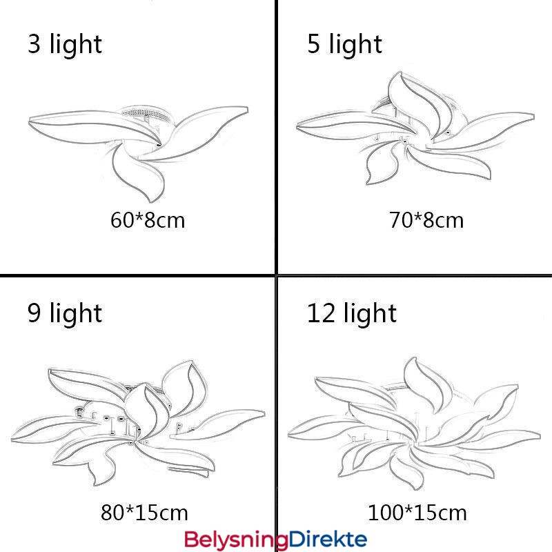 Akrylblomstrende Taklampe Med Innfelt Tak