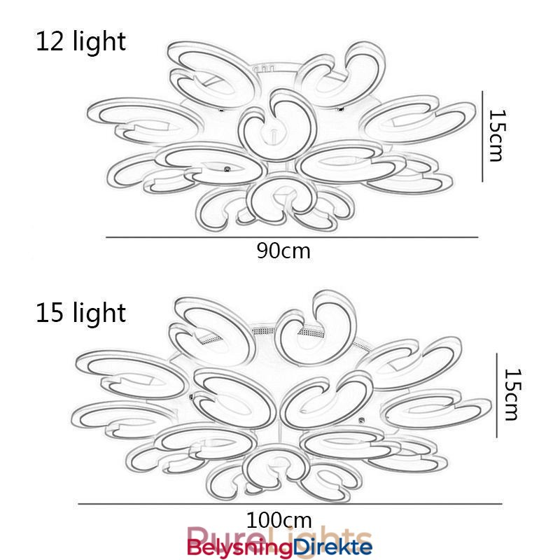 Kronbladformet Innfelt Taklampe