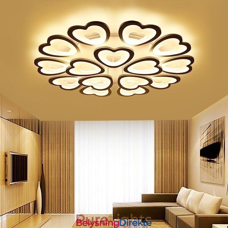 Hjerteformet Kronbladslampe I Takmontering