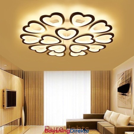 Hjerteformet Kronbladslampe I Takmontering
