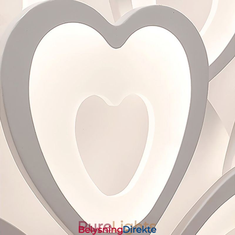 Hjerteformet Kronbladslampe I Takmontering