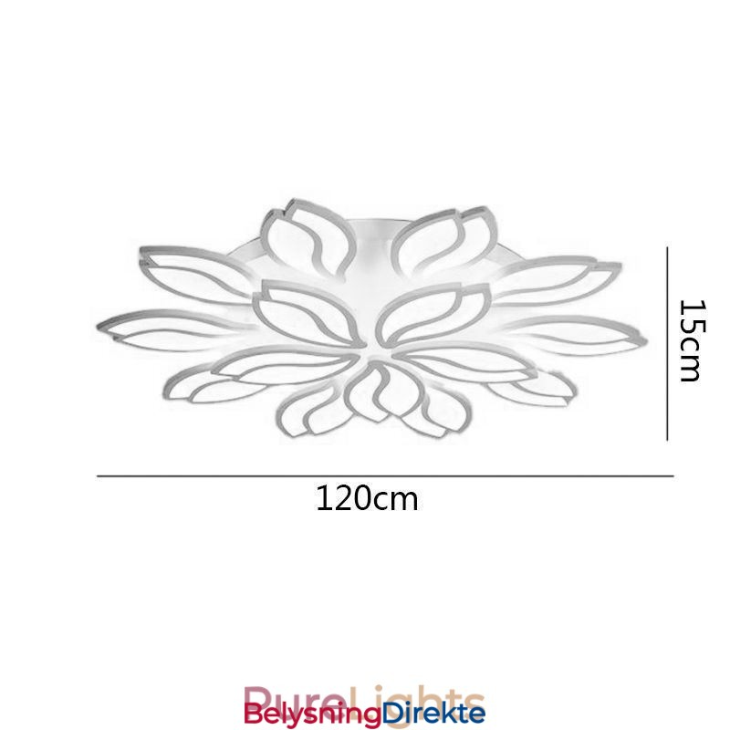 Taklampe I Akryl Med Blomstermotiv