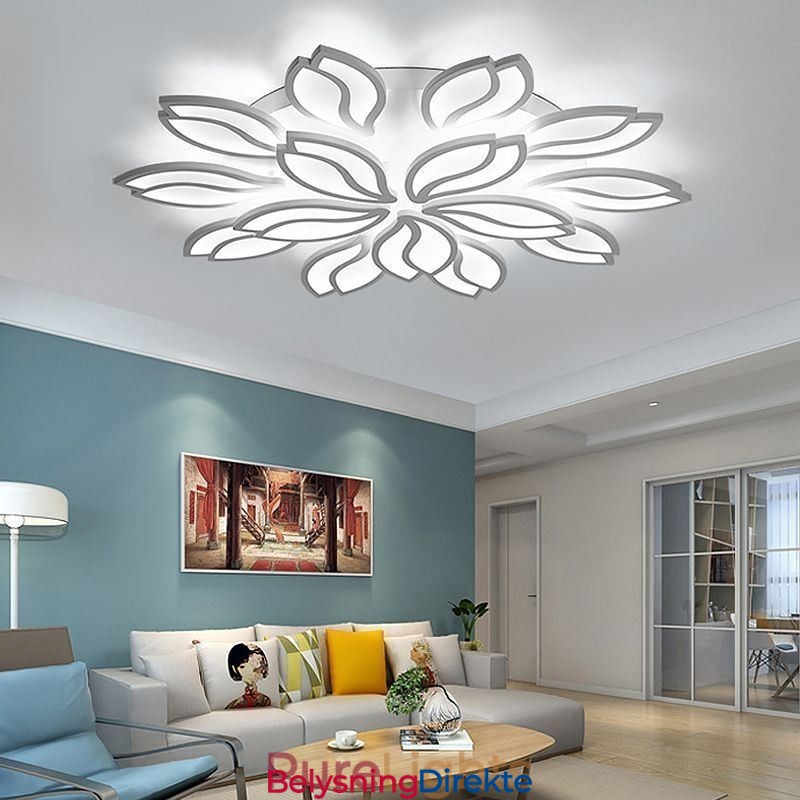 Taklampe I Akryl Med Blomstermotiv