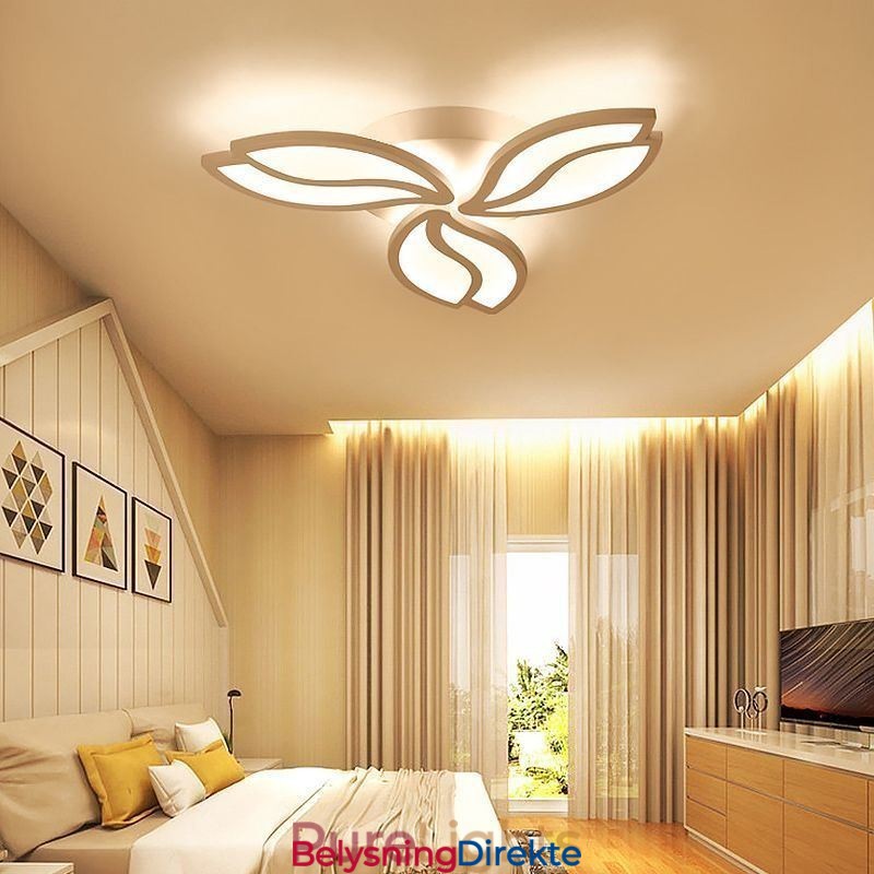 Taklampe I Akryl Med Blomstermotiv