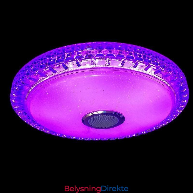 Innfelt Taklampe Med Fjernkontroll Og Appkontroll, Bluetooth-Høyttalerlampe