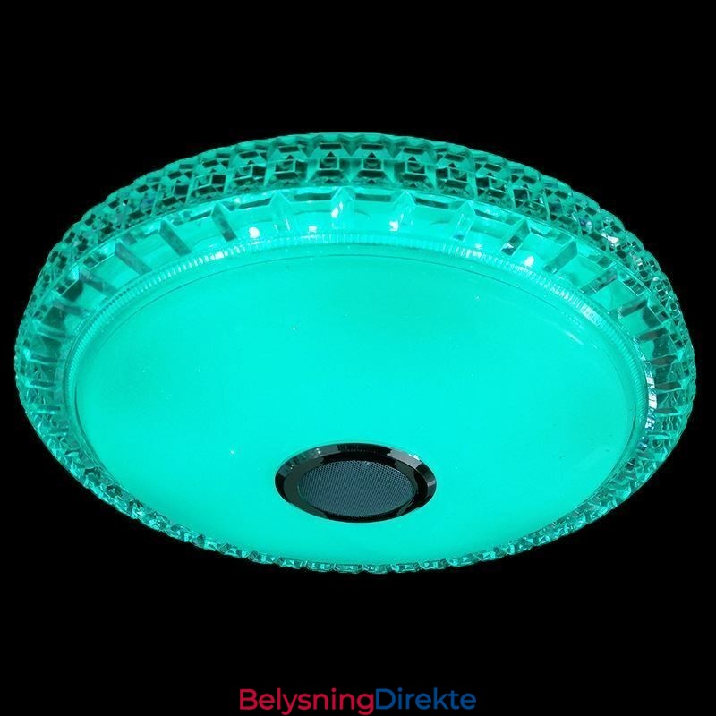 Innfelt Taklampe Med Fjernkontroll Og Appkontroll, Bluetooth-Høyttalerlampe