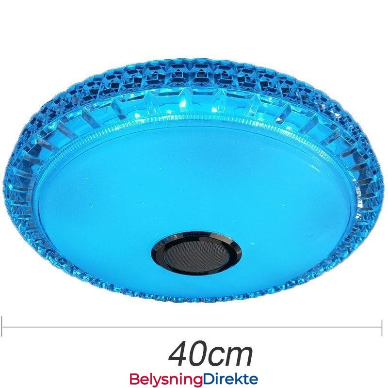 Innfelt Taklampe Med Fjernkontroll Og Appkontroll, Bluetooth-Høyttalerlampe