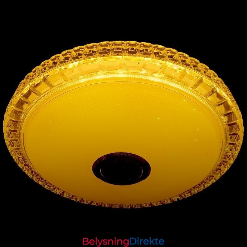 Innfelt Taklampe Med Fjernkontroll Og Appkontroll, Bluetooth-Høyttalerlampe