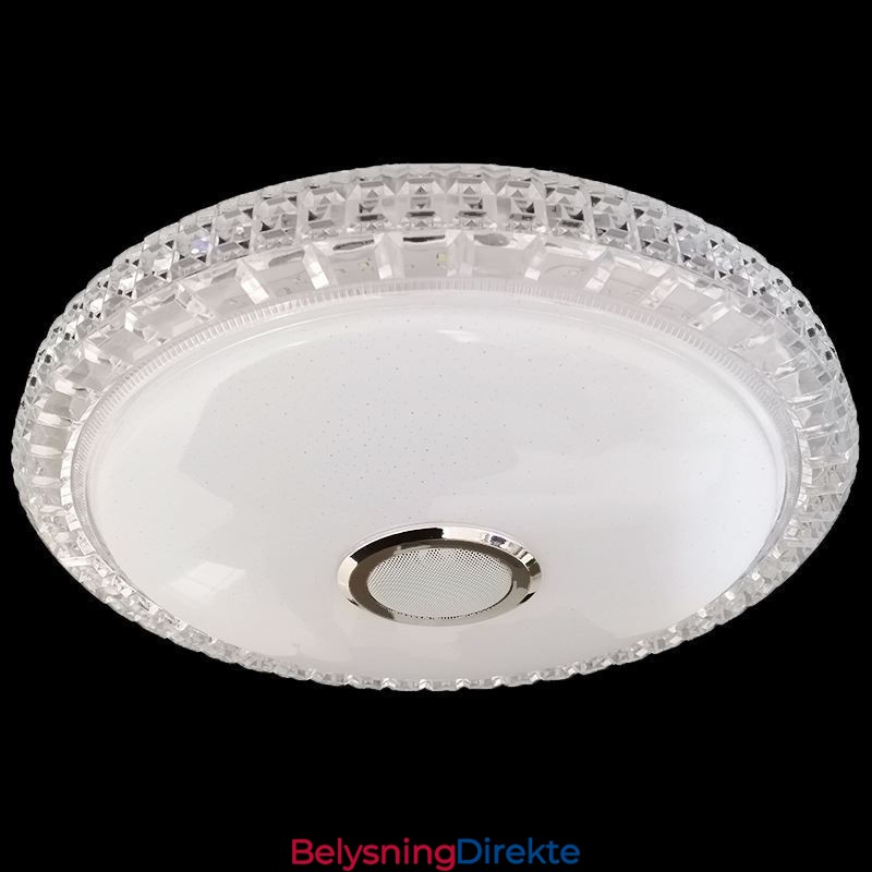 Innfelt Taklampe Med Fjernkontroll Og Appkontroll, Bluetooth-Høyttalerlampe