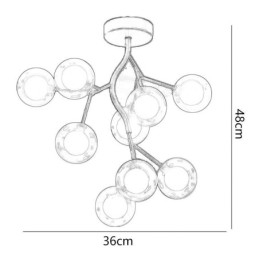 Nordic Branches Innfelt Taklampe