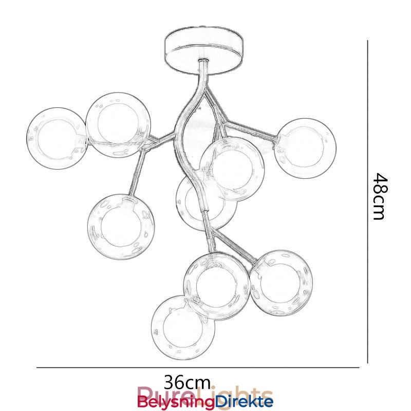 Nordic Branches Innfelt Taklampe