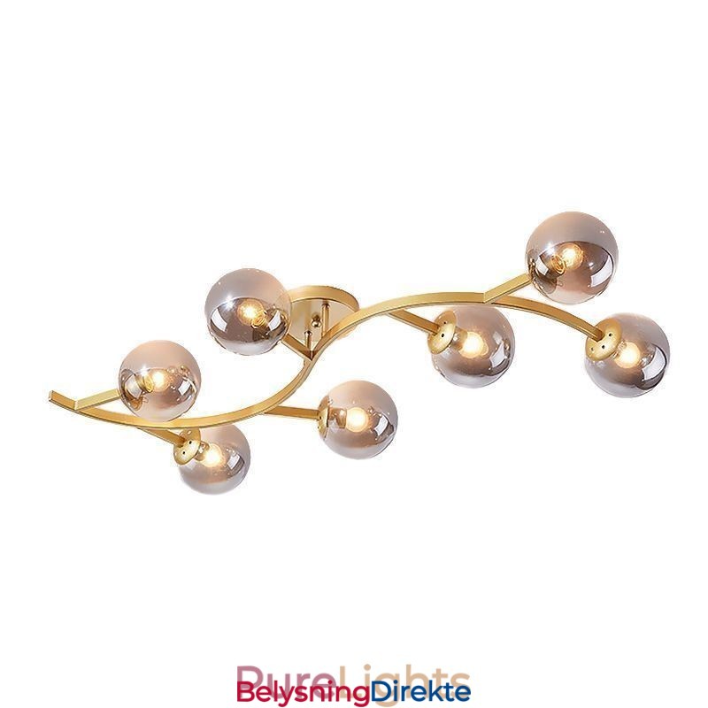 Moderne Minimalistisk Gren Innfelt Glasskuletaklampe