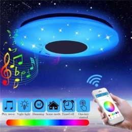 Fargerik Taklampe Med Innfelt Montering Og Timerfunksjon For Bluetooth-Høyttaler