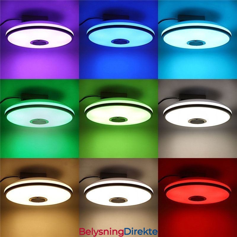 Fargerik Taklampe Med Innfelt Montering Og Timerfunksjon For Bluetooth-Høyttaler