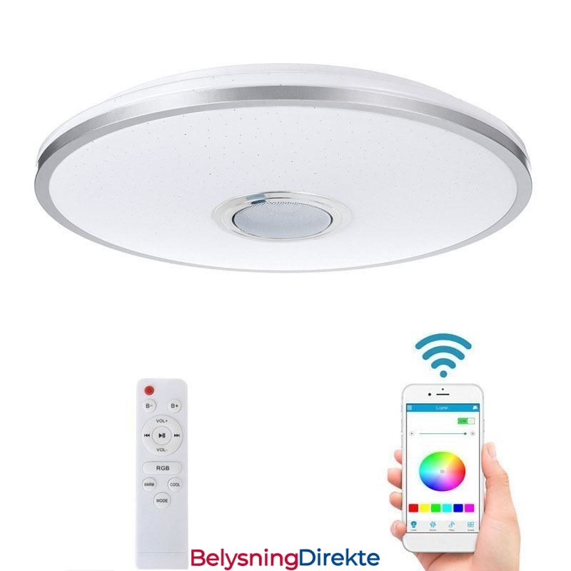 Fargerik Taklampe Med Innfelt Montering Og Timerfunksjon For Bluetooth-Høyttaler