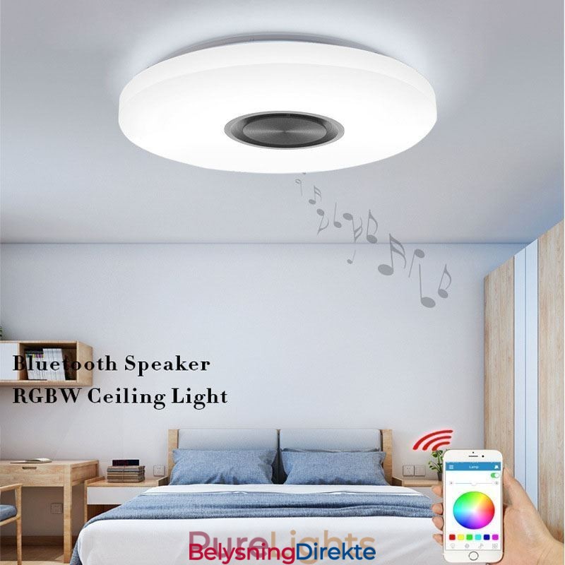 Innfelt Dekorativ Lampe Med Fjernkontroll Og Appkontroll Bluetooth-Høyttalerlampe