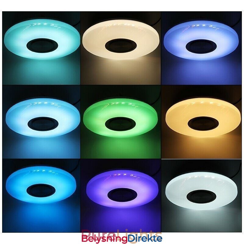 Innfelt Dekorativ Lampe Med Fjernkontroll Og Appkontroll Bluetooth-Høyttalerlampe