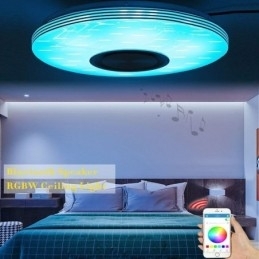 Innfelt Taklampe Dekorativ Lampe Fjernkontroll Med App Bluetooth-Høyttaler